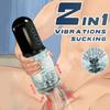 2 In 1 Male Masturbator - 5 Sucking and 10 Vibration Modes, Hands Free Realistic Stimulator Sex Toys for Men