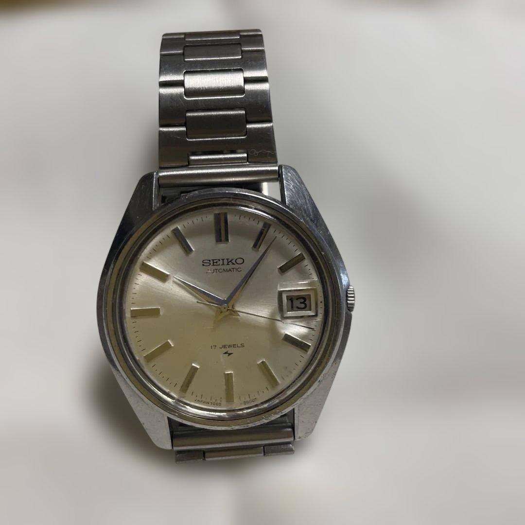 Used SEIKO Watch 17 Jewel Silver Defective Product