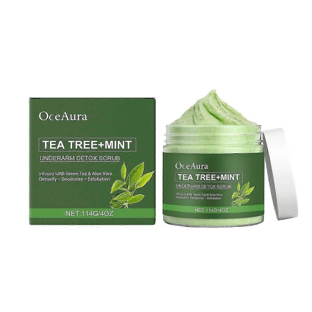 Gentle Mint & Green Tea Body Scrub with Aloe Vera Refreshing, Moisturizing Exfoliant for All Skin Types, Easy To Use for Clean, Soft, and Revitalized