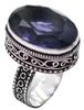 Amethyst Natural Gemstone Antique Silver Plated Ring US Size-8.75 A 322