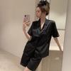 Mode Temperament Pyjama Damen Sommer Eis Seide High-End Kurzarm Lässig Dünn Loungewear Anzug