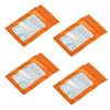 100pcs Ziplock Bags Self Sealing Holographic Reusable Food Storage Bags with Hanging Hole Orange