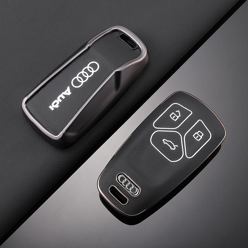 For Audi 8YFashion TPU Car Key Case Remote Control Key Full Cover Holder for Audi A4 B9 Q5 Q7 TT TTS 8S 2016 2017 Keychain Accessories