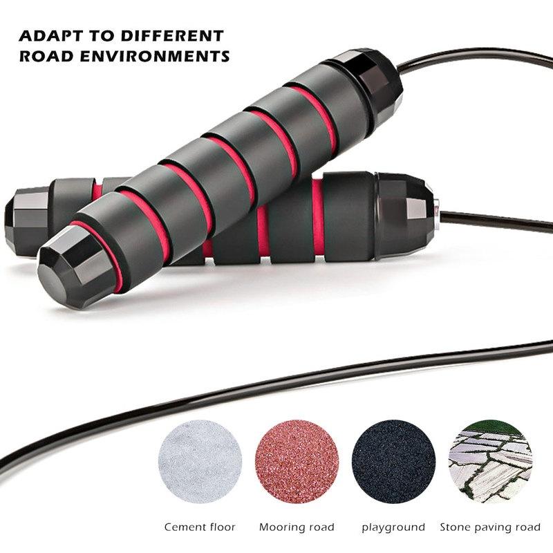 1 Peça Corda de Pular Sem Emaranhar Rolamento de Esferas Cabo de Espuma de Memória Ajustável Corda de Pular Nova Corda de Velocidade Fitness para Homens e Mulheres