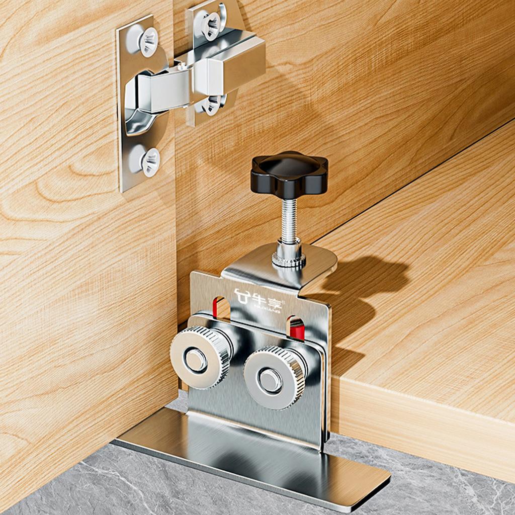 Multi Functional Woodworking Cabinet Door Installation Locator Adjustable Auxiliary Stainless Steel Cabinet Installation Locator