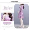 2025 Summer Women's Slim Waist Midi Floral Dress
