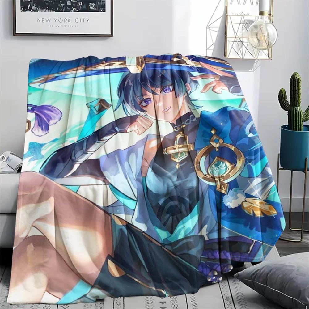 

Genshin Impact: Wanderer pattern Flannel Blanket, High quality Comfortable for All Seasons, Home Decor, Warmth and Comfort, Perfect for Gifts. 80cm x 120cm