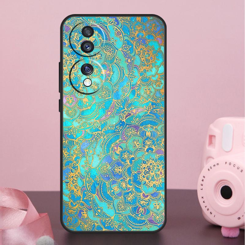 Elegant Mandala Floral Design Case For Honor 200 400 Pro 50 70 90 X9a X9b X9c X9d X8b X8c Win Magic 7 Lite 5 6 8 Pro Cover