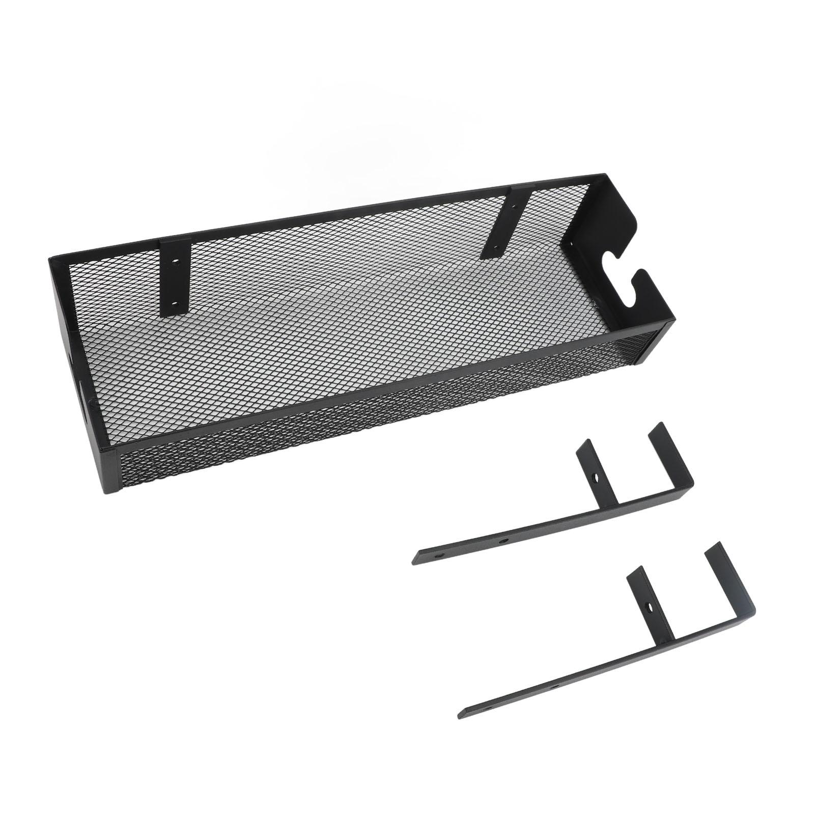 

Under Desk Cable Management Tray Carbon Steel Under Desk Storage Basket Cable Organizer with Clamp for Office Home Black