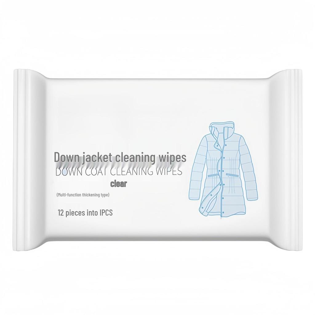 Powerful Stain Removal Wet Wipes for Down Jackets & Windbreakers - No-Wash, Dry Clean Only