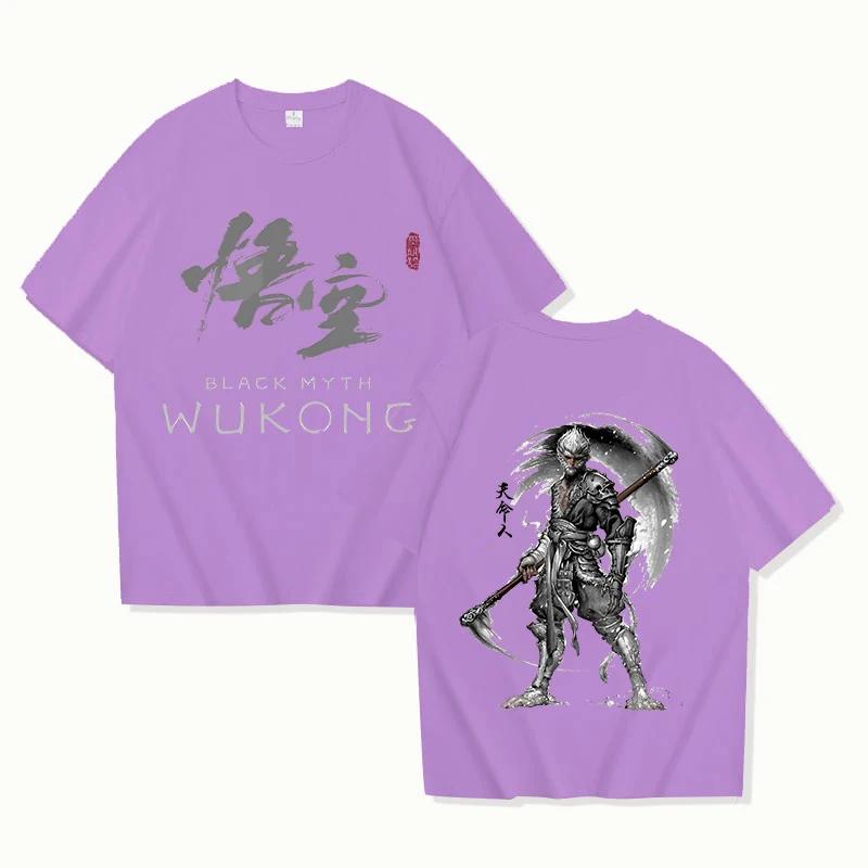 New Hot Game Black Myth: Wukong Print T Shirt Women Men Short Sleeve Tops Tees Summer Fashion Loose Casual T-shirt