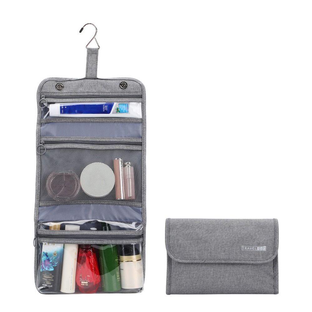 

Waterproof Washing Supplies Storage Bag Multifunction Cosmetic Toiletry Bag Portable Hanging Bags рожевий