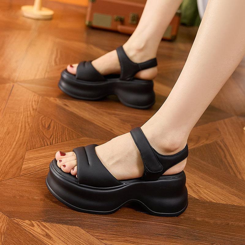 Platform Sandals Women's New Summer Wear In 2025 Fashionable Versatile Muffin Shoes Sports Advanced Sense Women's Shoes