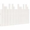 824789 vidaXL Wall-mounted Headboard White 127.5x3x80 Cm Solid Pine Wood