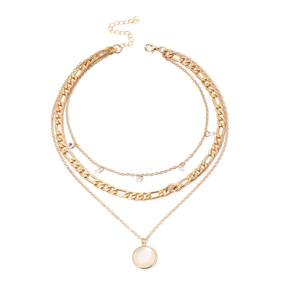 Многослойное ожерелье женское модное ins индивидуальный дизайн нишевое хрустальный чокер цепочка на ключицу