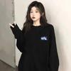 Women's Trendy Pure Cotton Long Sleeve Printed T-Shirt - New for Spring/Autumn 2025, Round Neck, Loose Fit Base Layer