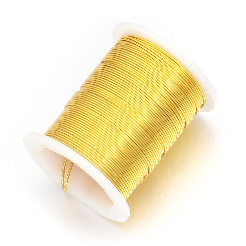 1Roll Gold Color Copper Wire 0.3/0.4/0.5/0.6/0.8/1mm Thread Beading Line Cords String For Jewelry Making DIY Bracelet Necklace
