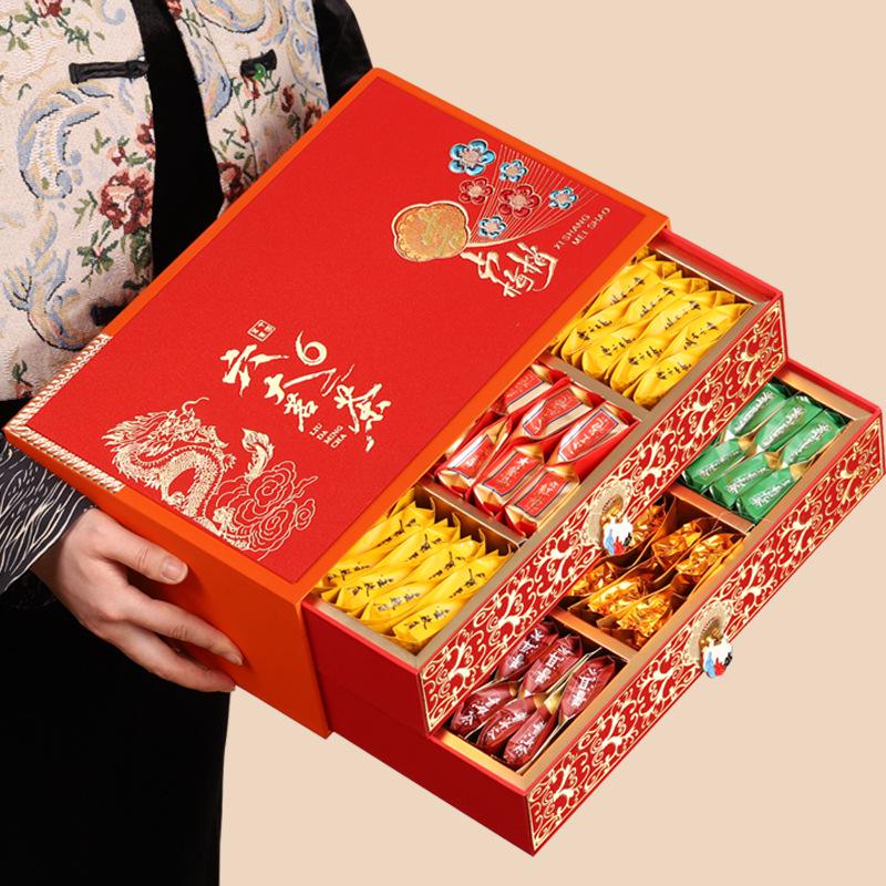 Premium Tea Gift Box: Oolong, Black, Pu-erh & Jasmine - A Thousand Li of Rivers and Mountains Collection