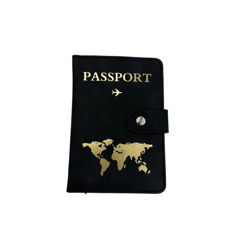 Cross-Border RFID Leather Passport Holder: Multifunctional, Portable, Anti-Theft, Anti-Scratch Card Slot Case.