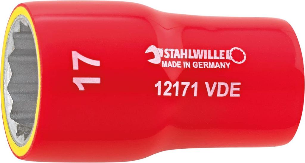 STAHLWILLE Drive Insulated 3/8" Socket, 20mm, 12171VDE-20