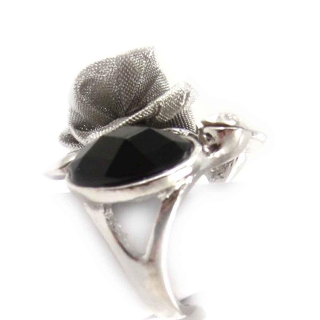 Inel de designer „Scarlett” gri negru