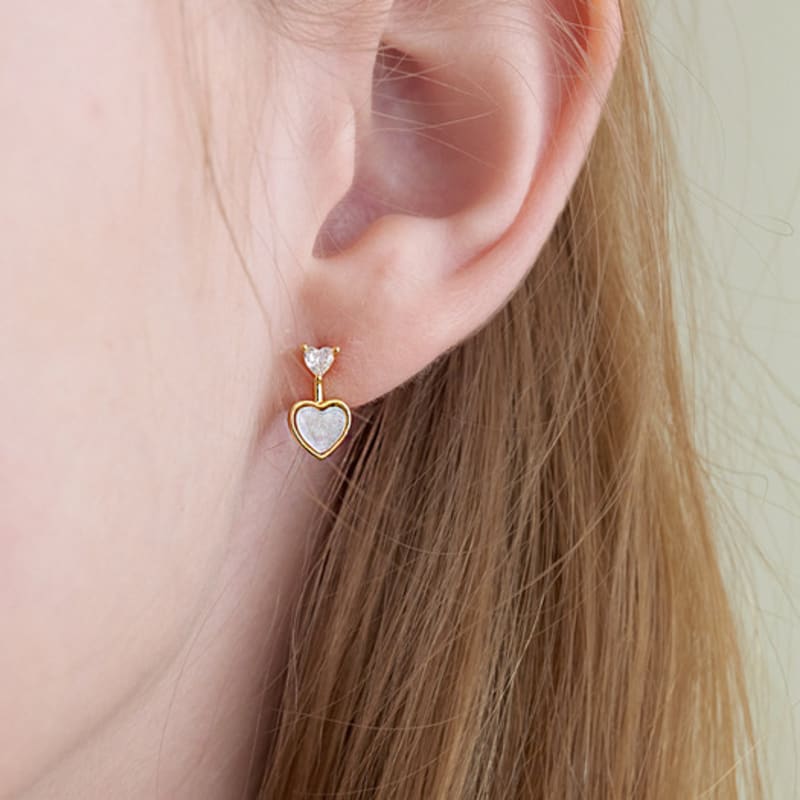 Primaute heart drop earring
