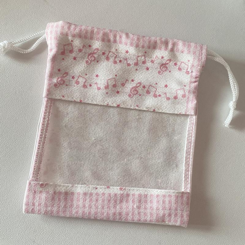 

Полунична Музична Нота Сумка на Шнурку Велика Місткість Портативний Гаманець для Монет Подарунок Мультяшний Мішечок для Зберігання Косметики