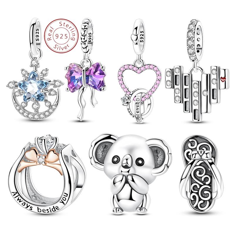 Copper Koala Slippers Charms Beadspurple Gem Bow Counter Precepts Pendant Fit 3Mm Original Bracelet Diy Jewelry