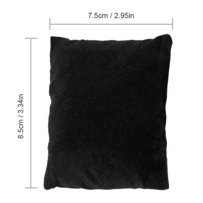 12 Pack Small Black Watch Pillow Velvet Bracelet Pillow Jewelry Displays Watch Bracelet Bangle Cushions Stand for Boxs