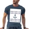 Anchor and rope nautical pattern TShirt AntiPilling Casual TShirt
