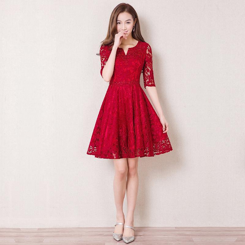 

Wedding dress short toast dress bride Korean version small dress slim evening dress new spring XXL
