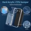 For iPhone 17 Clear Phone Case with 2Pcs Screen Film WANLONFENG CK1 Series Card Holder Cover (Big Lens Hole)