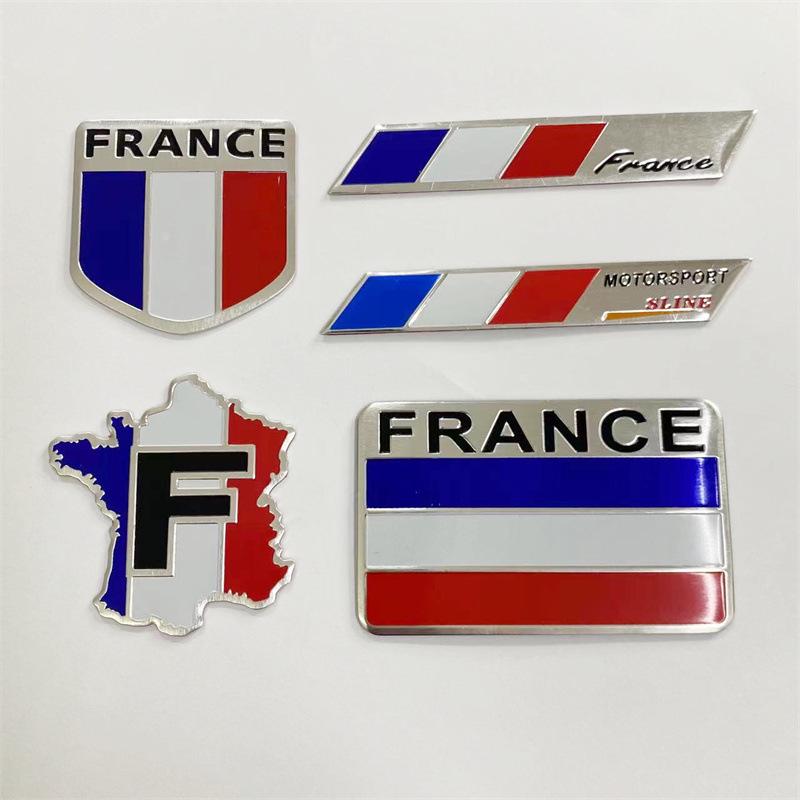Versatile Metal Badge Sticker: Personalized Decorative Car Accessory for US, UK, Germany, France, Russia, Italy.