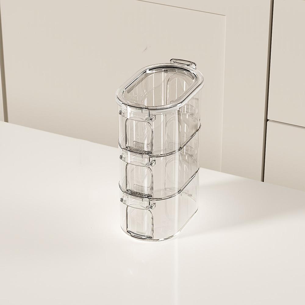 Stackable Salt Jar Transparent Spice Organizer Kitchen Storage Tools Food Storage Box  Tea Coffee