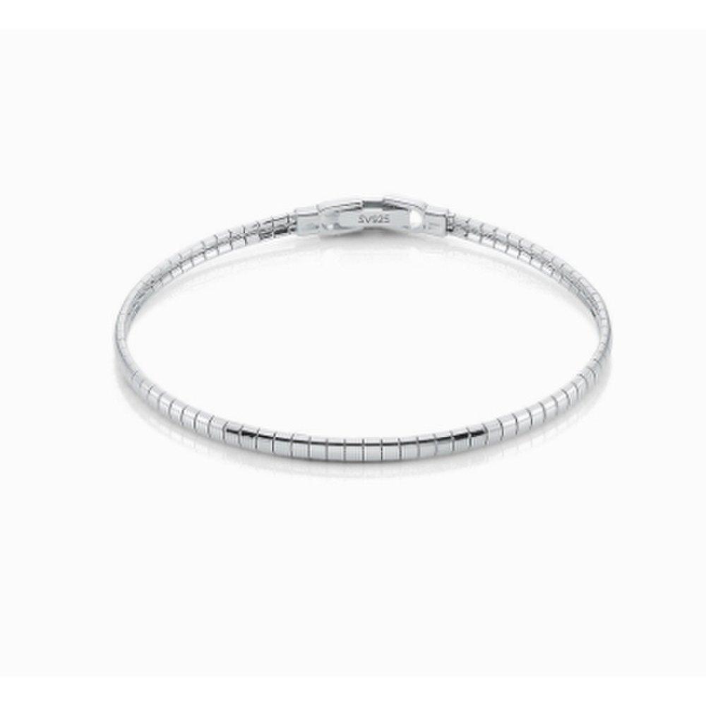 Custom Made 2.5mm Silver Snake Chain Bracelet 17cm Llbs24207S_S