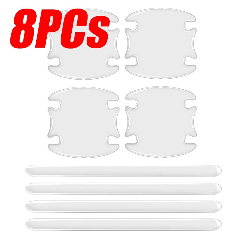 Universal Anti Scratch Car Door Handle Bowl Stickers Transparent Strip Anti-collision Scratch Protective Sticker Car Accessories