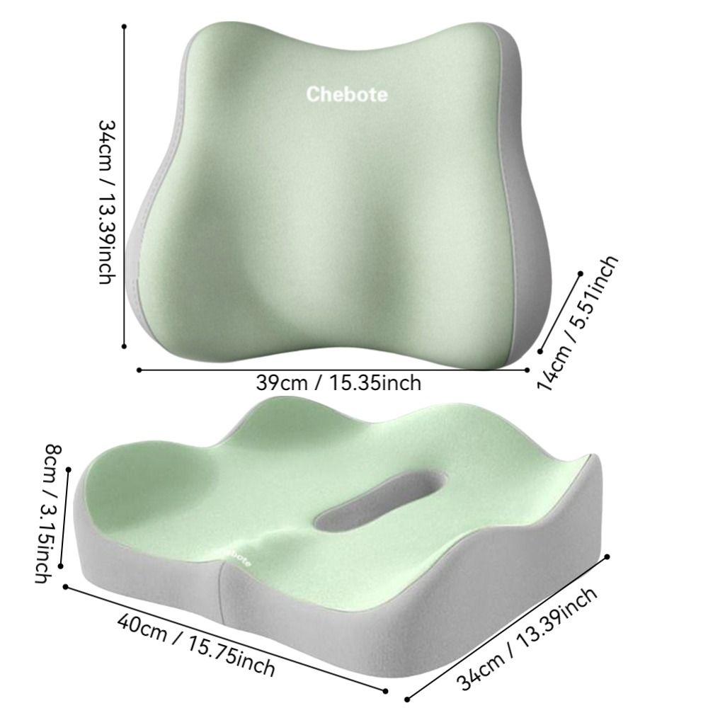 Ergonomic Lumbar Support Pillow Memory Foam Office Chair Pad Waist Cushion for Office Chair