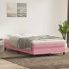 Box Spring Bed with Mattress Pink 120 x 220 cm Velvet