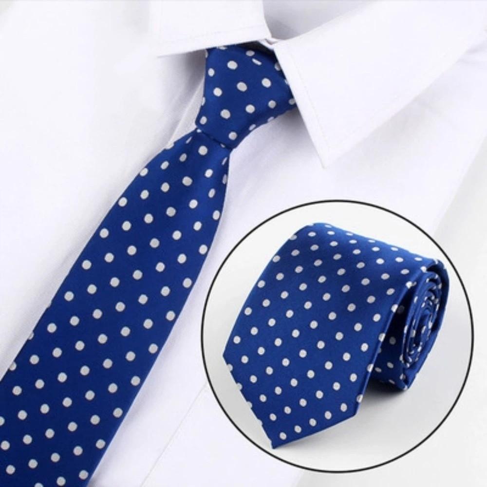 Modern Polka Dot Formal Necktie 8CM Width Business Necktie Groom Men Tie Party