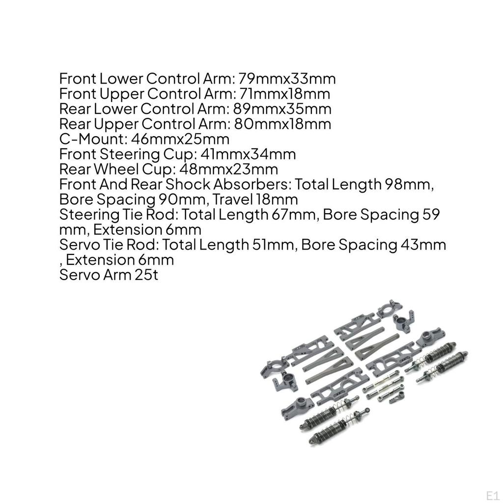 RC Car Kit Anodized Shock Absorbers with Metal Front and Rear