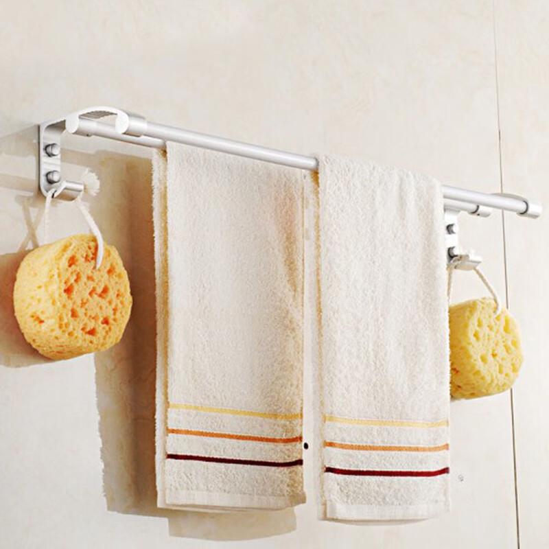 MDNG Adhesive Wall-Mounted Aluminum Double Towel Rack