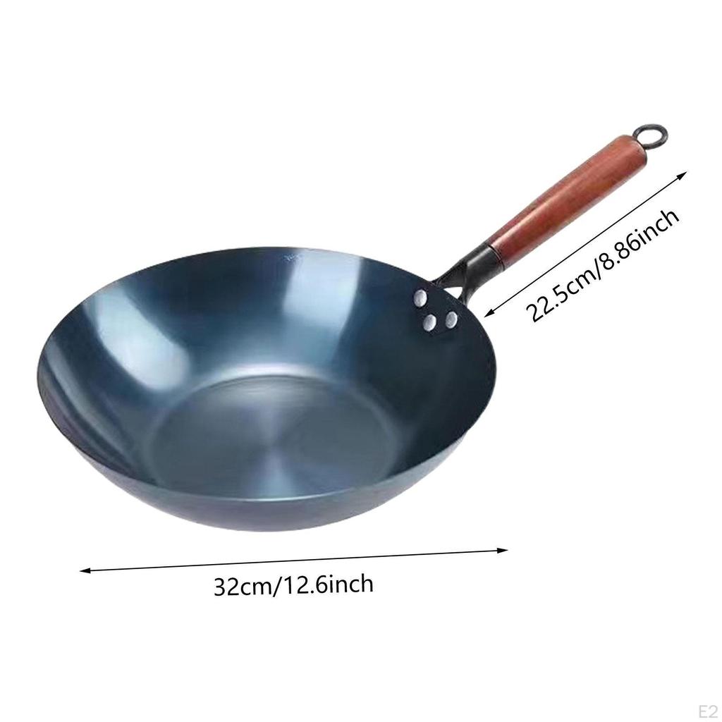 Cooking Wok with Handle for Sauteing and Frying Dishes