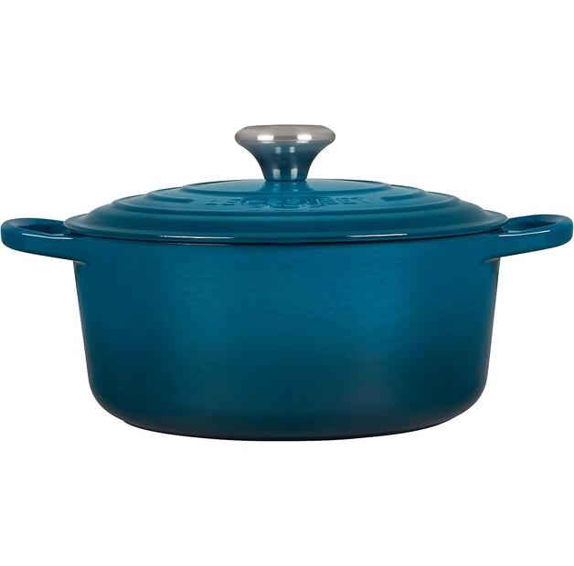 Cast Iron Roaster Le Creuset Signature Round 24 Cm Deep Teal 4.2 L (21177246422430)