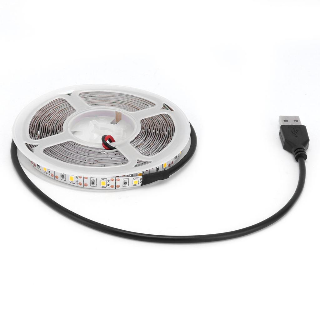 5m/16.4in LED Light Strip 5V USB Powered Strip Lights Strong Adhesive Tape Lights for Bedroom