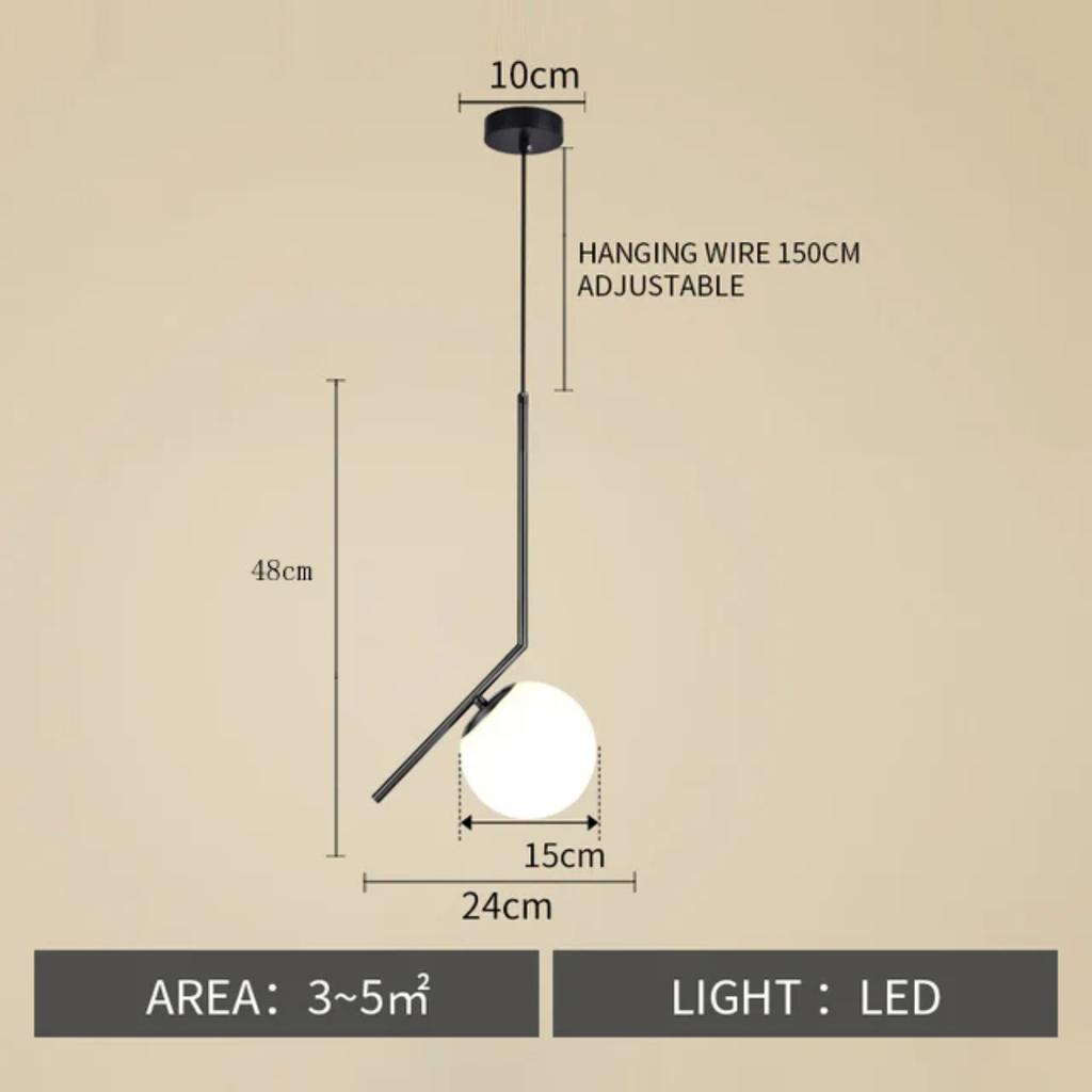 New  a Stunning Focal Point with This Chic and Contemporary LED Glass Ball Chandelier Pendant Light. Crafted from High-quality M