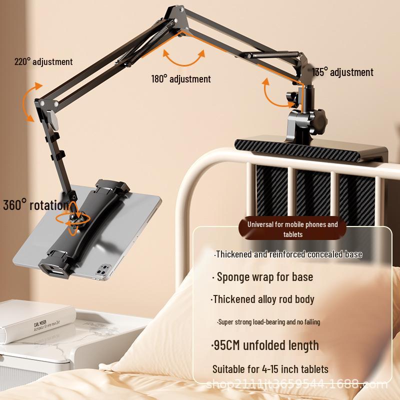 Adjustable Bedside Metal Holder for Phones and Tablets