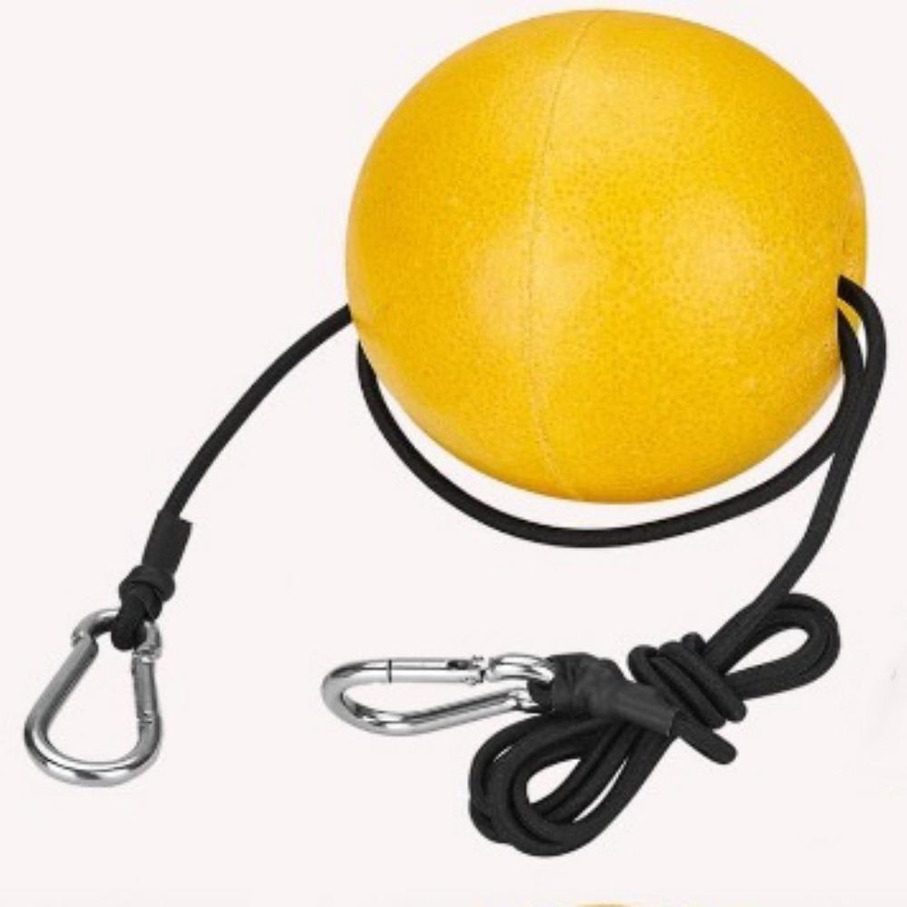 New Yellow Cargo Ship Anchor 10cm PVC Nylon Rope Buoy Floating Ball