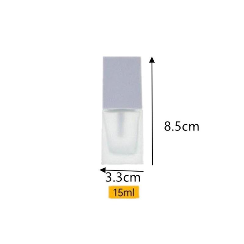 15/30ml Empty Pump Bottle Glass Liquid Foundation Container Makeup Transparent Square Refillable Bottle Travel Pump Bottle