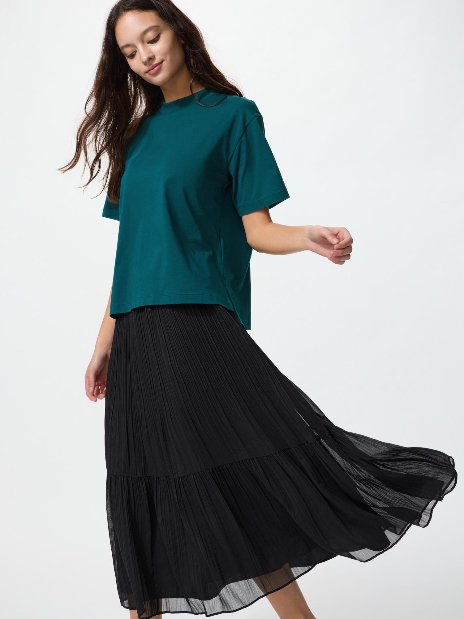 

Футболка Uniqlo Airism CoTTon с коротким рукавом 58 DARK GREEN/WOMEN S