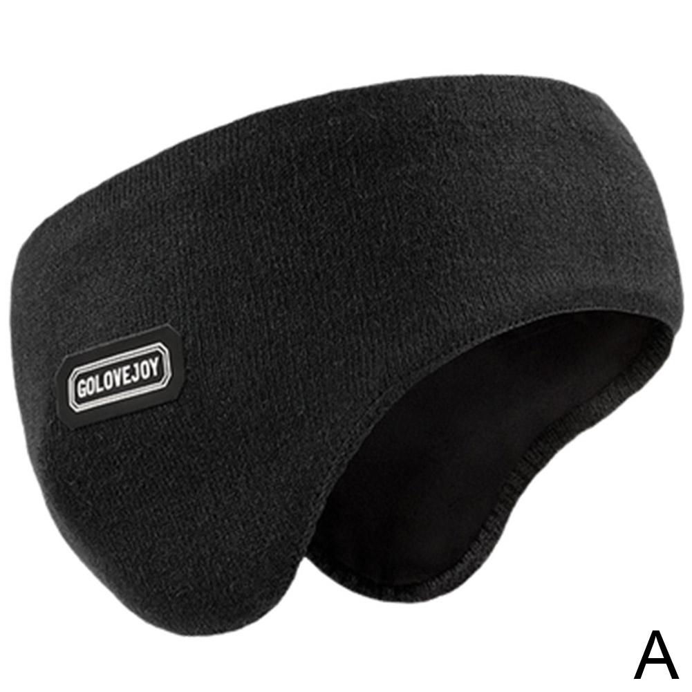 

Спортивная повязка на голову, утеплитель для ушей, мужские зимние наушники для велоспорта, тренировок, йоги, двойные теплые наушники для велосипедистов H7J5 Black-One size